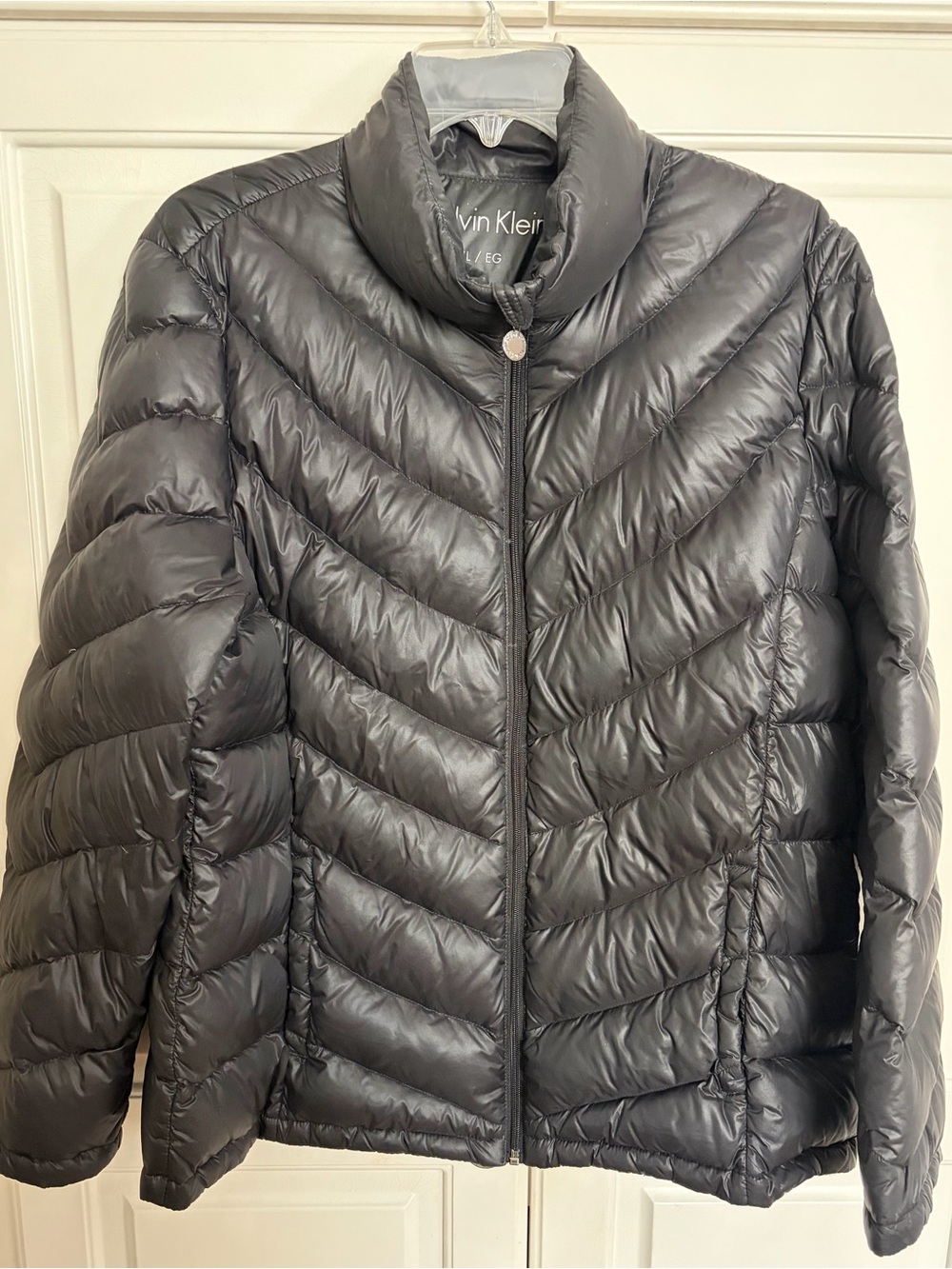 XL Calvin Klein Black Down Puffer Jacket Lightweight Packable